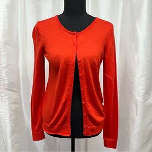 Gap Ultrasoft Lightweight Wool Red Cardigan Sweater size Small